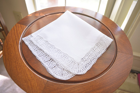 Jumbo Size 20"x20" Lace Handkerchiefs.